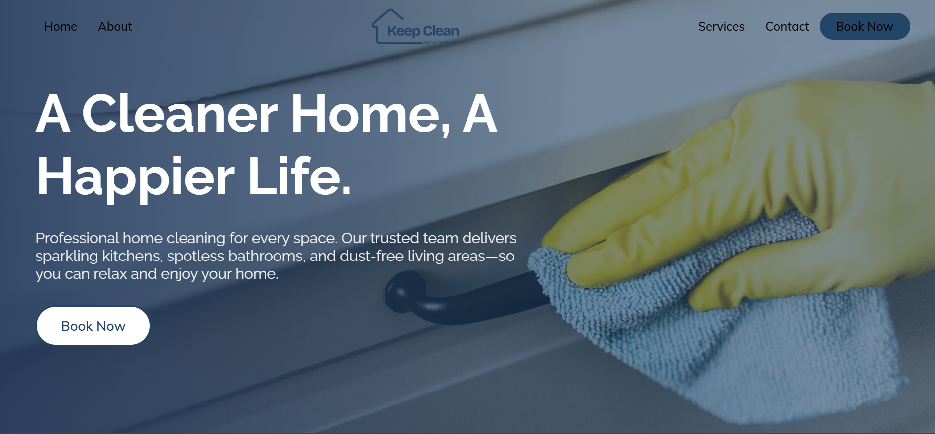 Keep Clean With Wealth website preview